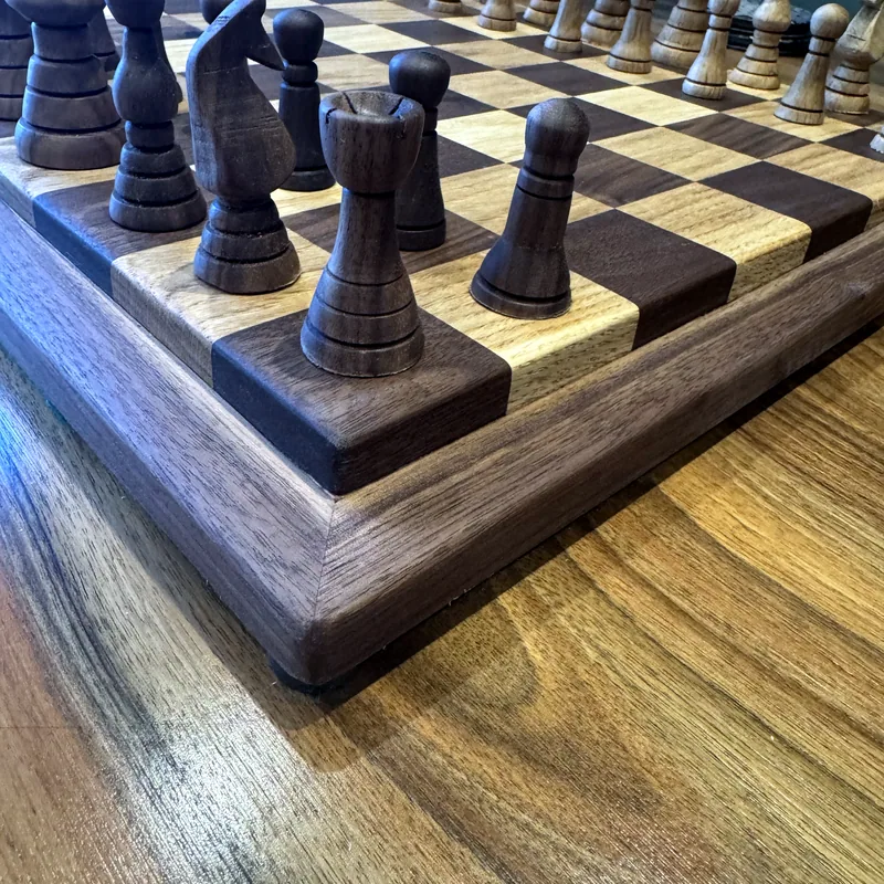 Chess Board and Pieces, styled view