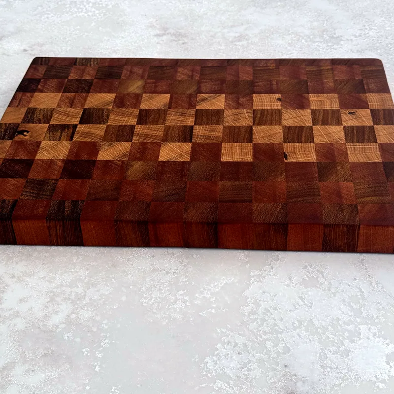End Grain Chopping Board, front view