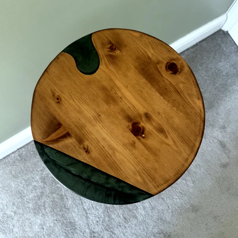 Epoxy Side Table, top view