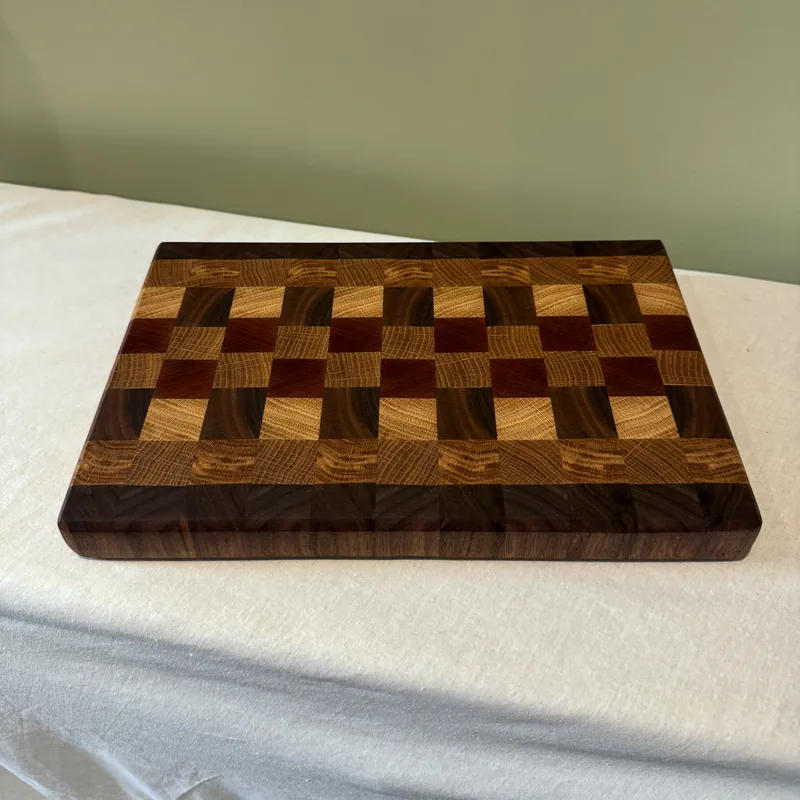 Mixed End Grain Chopping Board, 318mm, main view