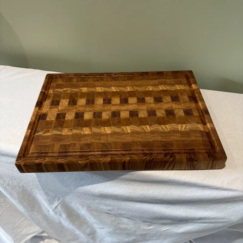 Oak End Grain Chopping Board, 418mm, main view