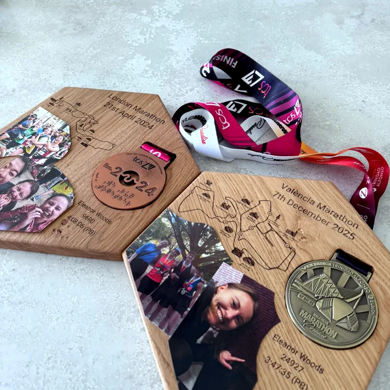 Race Medal Display, angle view
