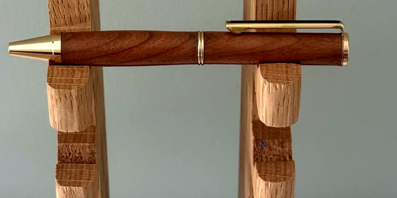 A hand-turned ballpoint pen in Cherry