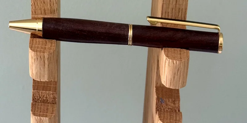 A hand-turned ballpoint pen in Leadwood