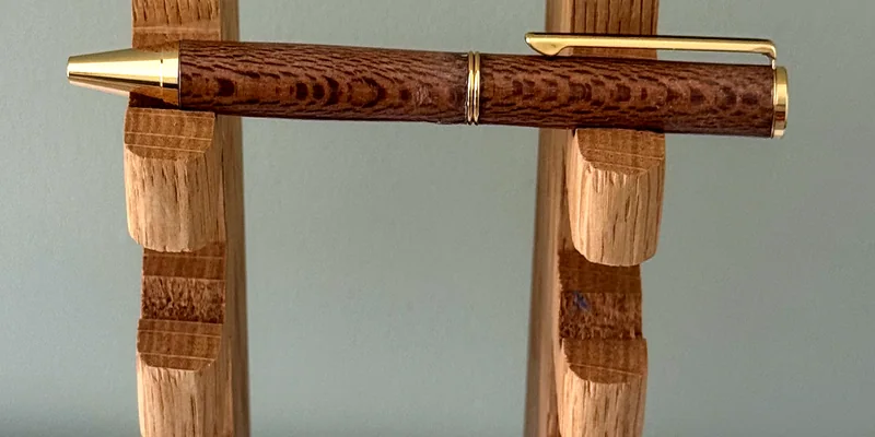 A hand-turned ballpoint pen in Plane
