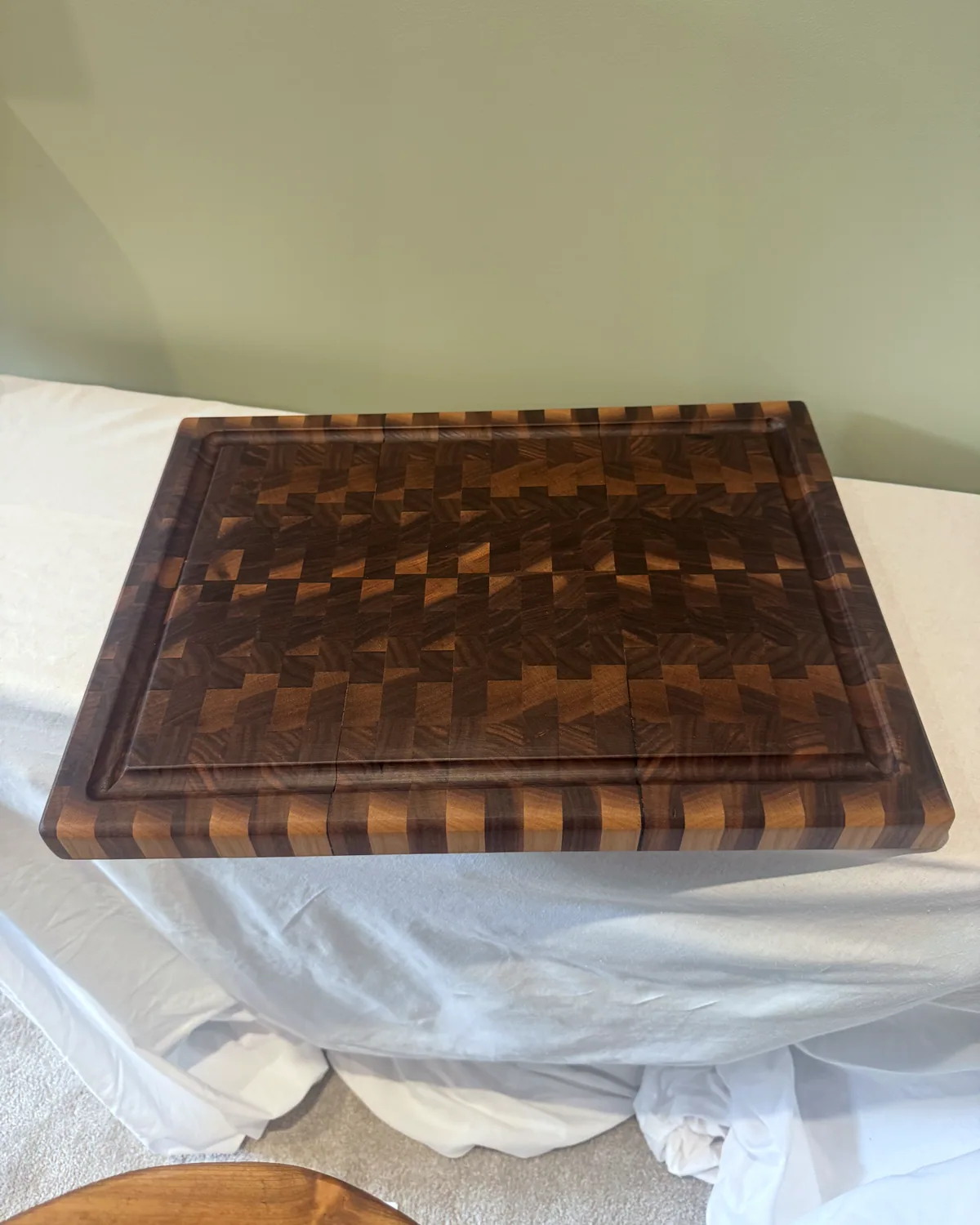 Walnut End Grain Chopping Board, 474mm, main view