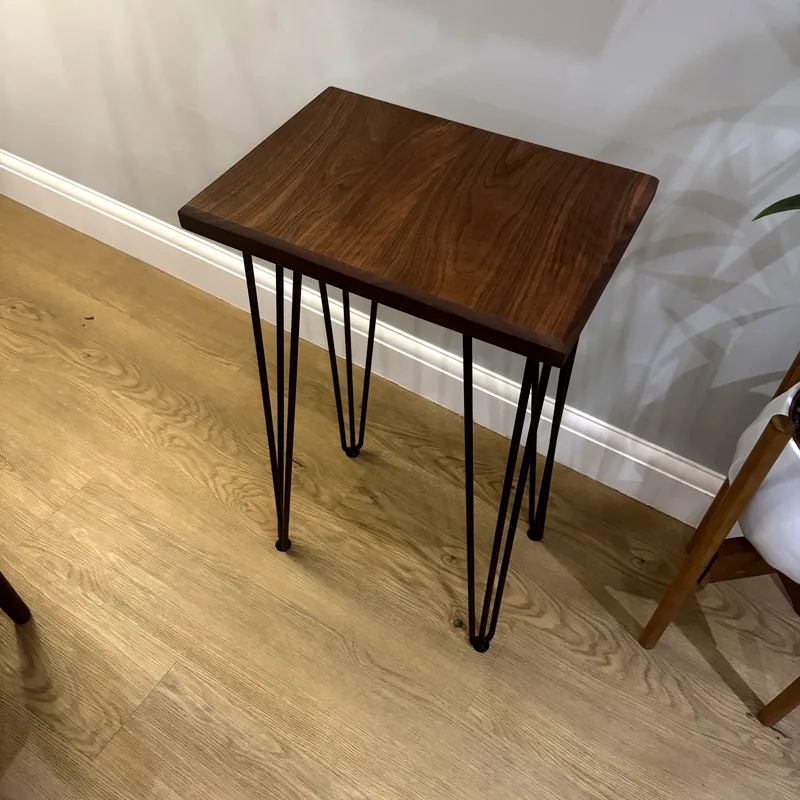 Walnut Hairpin Side Table, main view