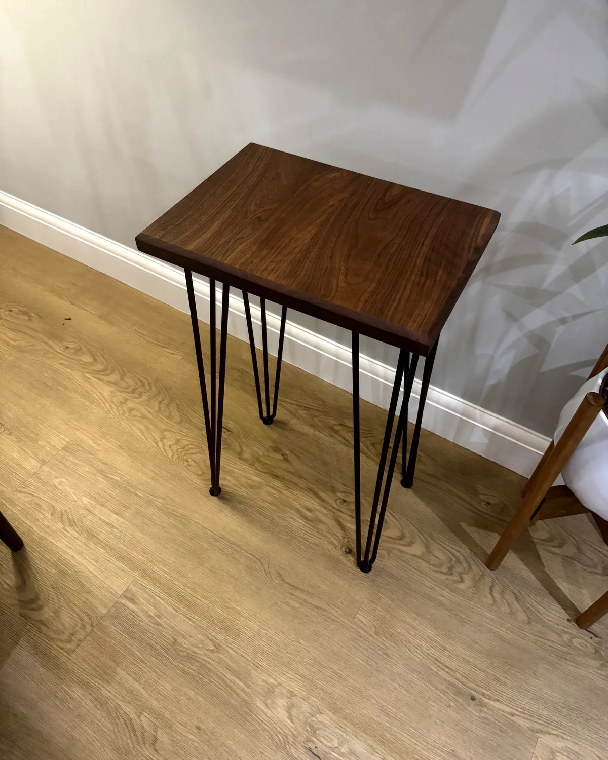 Walnut Hairpin Side Table, main view
